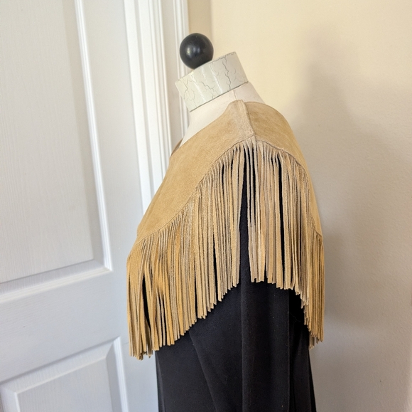 Western Fringe Leather Boho Collar - Picture 2 of 8